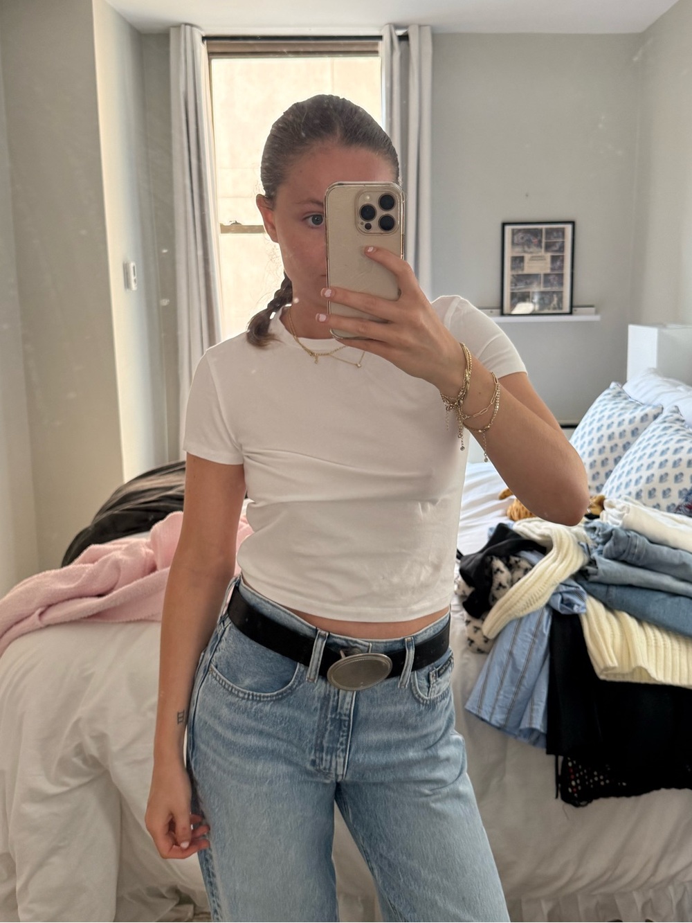 Abercrombie & Fitch White Baby Tee
